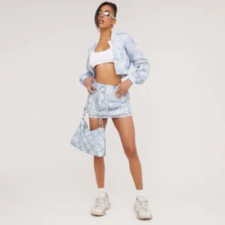 EGO Tie Waist Pocket Detail Mini Parachute Bodycon Skirt In Printed Blue And Grey -EGO Sales Store 01 06 23 jul108313 s scaled