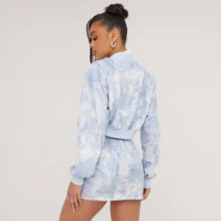 EGO Tie Waist Pocket Detail Mini Parachute Bodycon Skirt In Printed Blue And Grey -EGO Sales Store 01 06 23 jul108331 s scaled