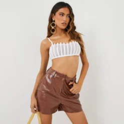 EGO Thin Straps Structured Bar Detail Bralet In White Mesh -EGO Sales Store 01 09 2215105sq 1 scaled