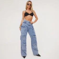 EGO Mid Rise Multi Pocket Detail Straight Leg Cargo Denim Jeans -EGO Sales Store 04 05 23 emhugh95386 s scaled