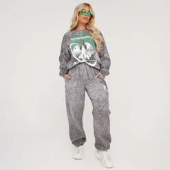 EGO High Waist Space Graphic Oversized Cuffed Hem Joggers In Grey Acid Wash -EGO Sales Store 06 02 23 emily54032 s scaled