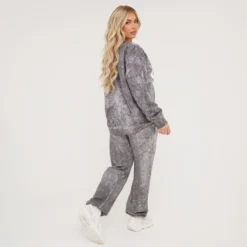EGO High Waist Space Graphic Oversized Cuffed Hem Joggers In Grey Acid Wash -EGO Sales Store 06 02 23 emily54060 s scaled
