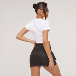 EGO High Waist Contrast Stitch Detail Cargo Mini Skirt In Black -EGO Sales Store 06 06 23 jul111050 s scaled