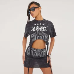 EGO High Waist 'Colorado' Graphic Print Mini Bodycon Skirt In Charcoal Acid Wash -EGO Sales Store 06 07 23 jul81044 sq scaled