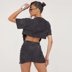 EGO High Waist 'Colorado' Graphic Print Mini Bodycon Skirt In Charcoal Acid Wash -EGO Sales Store 06 07 23 jul81068 sq scaled