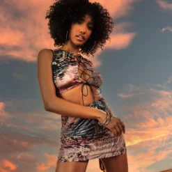 EGO Mini Bodycon Skirt In Animal Print