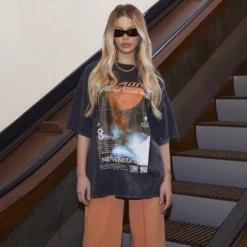 EGO Oversized 'Paradise' Graphic T-Shirt In Charcoal Acid Wash -EGO Sales Store 09 12 22 rott34373 copy scaled