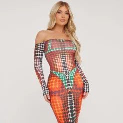 EGO Bardot Long Sleeve Printed Detail Maxi Dress In Muli Slinky 6 EGO Bardot Long Sleeve Printed Detail Maxi Dress In Muli Slinky -EGO Sales Store 13 04 23 em84569 sq scaled