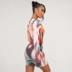 EGO Long Sleeve Body Heat Print Mini Bodycon Dress In Multi Slinky -EGO Sales Store 14 03 23 ming68201 s scaled