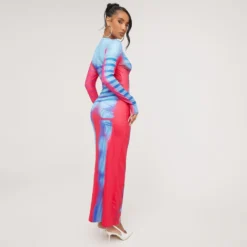 EGO Long Sleeve Body Print Maxi Dress In Pink Multi -EGO Sales Store 14 03 23 ming68273 sq scaled