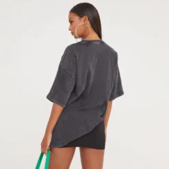 Oversized 'Oregon' Graphic T-Shirt In Charcoal Grey Acid Wash -EGO Sales Store 17 01 23 pam46927 s scaled