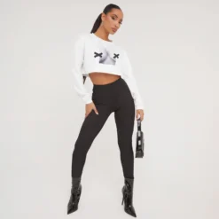 EGO Long Sleeve X Rated Detail Crop T-Shirt In White -EGO Sales Store 19 01 23 ming48318 s scaled