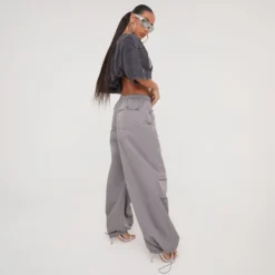 EGO Low Rise Oversized Parachute Cargo Trousers In Grey -EGO Sales Store 19 01 23 ming48647 s scaled