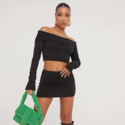 EGO High Waist Mini Bodycon Skirt In Black Knit -EGO Sales Store 19 01 23 ming48790 s scaled