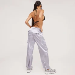 EGO Low Rise Pocket Detail Straight Leg Cargo Trousers In Silver Metallic -EGO Sales Store 20 06 23 jul120447 sq scaled