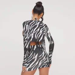 EGO Long Sleeve Cowl Neck Top And Bralet In Printed Monochrome -EGO Sales Store 20 12 22 jul37428 sq scaled