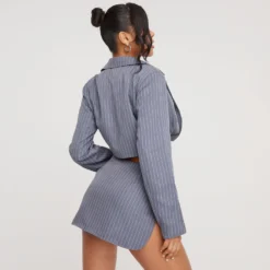 EGO High Waist Side Split Detail Mini Skirt In Grey Pinstripe 6 EGO High Waist Side Split Detail Mini Skirt In Grey Pinstripe -EGO Sales Store 20 12 22 jul37927 s2 scaled