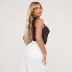 EGO Zip Front Seam Detail Racer Bodysuit In Black -EGO Sales Store 21 03 23 em70690 s scaled