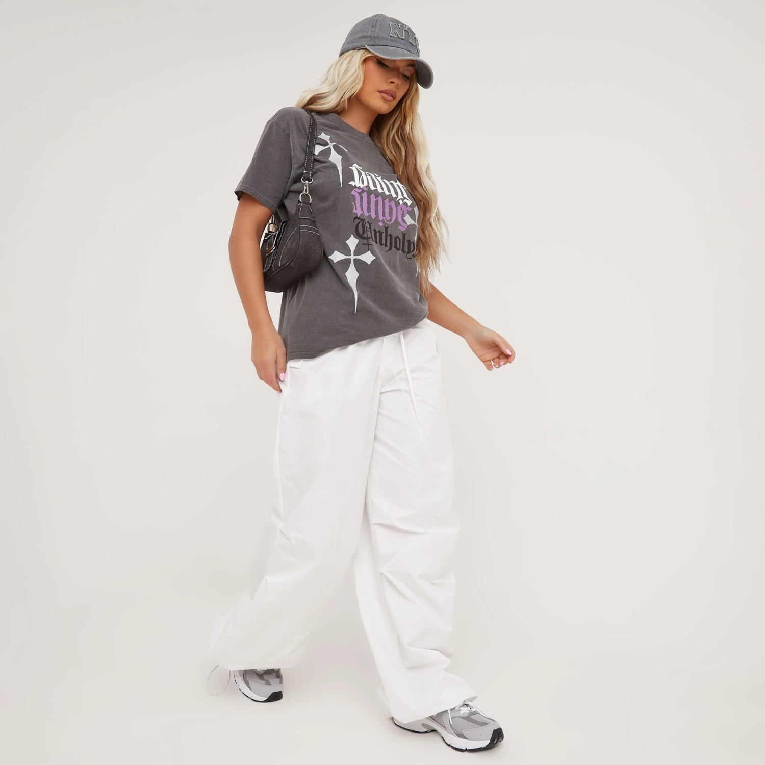 EGO Saint Sinner Graphic Print T-Shirt In Grey 3 EGO Saint Sinner Graphic Print T-Shirt In Grey - Image 3