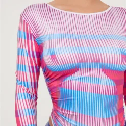 EGO Long Sleeve Body Illusion Bodysuit In Pink Multi -EGO Sales Store 21 03 23 em71521 sq scaled