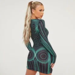 EGO Long Sleeve Contrast Body Print Mini Bodycon Dress In Green 6 EGO Long Sleeve Contrast Body Print Mini Bodycon Dress In Green -EGO Sales Store 21 03 23 em71849 s scaled