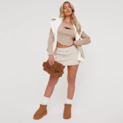 EGO Long Sleeve Square Neck Cut Out Detail Crop Top In Beige -EGO Sales Store 21 12 22 em39073 copy 2sq scaled