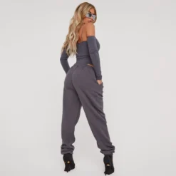 EGO High Waist Cuffed Hem Oversized Joggers In Grey -EGO Sales Store 21 12 22 em39405 copy scaled