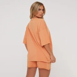 Oversized 'Ego Studio' Slogan T-Shirt In Orange -EGO Sales Store 21 12 22 em39437 copy scaled