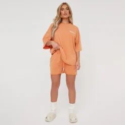 Oversized 'Ego Studio' Slogan T-Shirt In Orange -EGO Sales Store 21 12 22 em39439 copy 2sq scaled