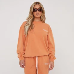 Oversized 'Ego Studio' Sweatshirt In Orange