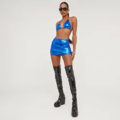 EGO Mini Bodycon Skirt In Blue Metallic -EGO Sales Store 22 03 23 noara73139 sq scaled