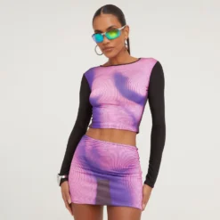 EGO Contrast Back Body Print Mini Bodycon Skirt In Pink Multi -EGO Sales Store 22 03 23 noara73516 s scaled