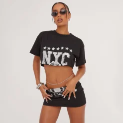 EGO Nyc Graphic Print Micro Mini Bodycon Skirt In Black Acid Wash -EGO Sales Store 23 05 23 ming102955 ss scaled