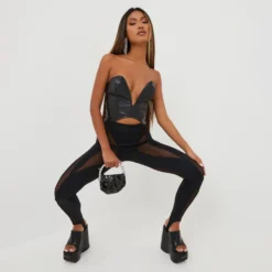 EGO High Waist Contrast Panelled Stirrup Leggings In Black Mesh And Slinky 9 EGO High Waist Contrast Panelled Stirrup Leggings In Black Mesh And Slinky -EGO Sales Store 23 08 22 unya11950 sq scaled