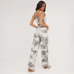 EGO High Waist Pocket Detail Tie Hem Slouchy Cargo Trousers In Cream Acid Wash -EGO Sales Store 25 05 23 jul104418 s scaled