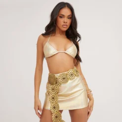 EGO High Waist Mini Bodycon Skirt In Gold Shiny Metallic -EGO Sales Store 25 05 23 jul105320 sq scaled