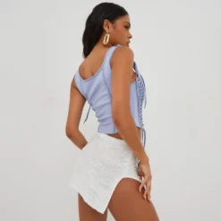 EGO Scoop Neck Lace Up Detail Structured Corset Top In Blue 6 EGO Scoop Neck Lace Up Detail Structured Corset Top In Blue -EGO Sales Store 28 07 229177 scaled