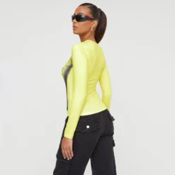 EGO Long Sleeve Body Heat Printed Top In Yellow Multi -EGO Sales Store 29 11 22 pam30333 copy scaled