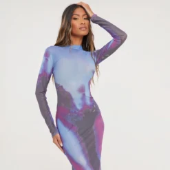EGO Long Sleeve Body Print Maxi Dress In Blue Multi Mesh 7 EGO Long Sleeve Body Print Maxi Dress In Blue Multi Mesh -EGO Sales Store 31 01 23 unya51590 s scaled