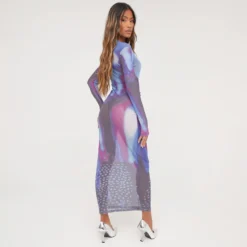 EGO Long Sleeve Body Print Maxi Dress In Blue Multi Mesh 6 EGO Long Sleeve Body Print Maxi Dress In Blue Multi Mesh -EGO Sales Store 31 01 23 unya51605 s scaled