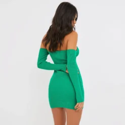 EGO Bardot Long Sleeve Cup Detail Mini Bodycon Dress In Green Ribbed Knit 6 EGO Bardot Long Sleeve Cup Detail Mini Bodycon Dress In Green Ribbed Knit -EGO Sales Store clh239 gr 3 scaled